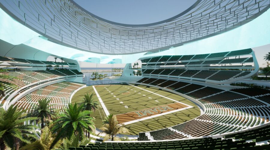 New Renderings of Proposed Miami Hurricanes Stadium Surface