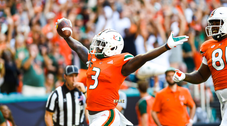 New Look Miami Overwhelms Bethune Cookman in Season Opener 70 – 13